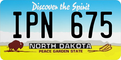 ND license plate IPN675