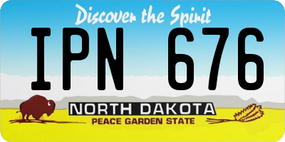 ND license plate IPN676