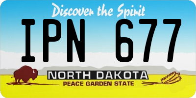 ND license plate IPN677