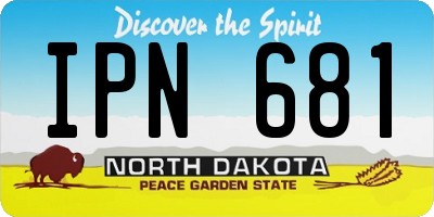 ND license plate IPN681