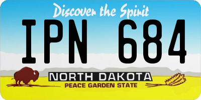 ND license plate IPN684
