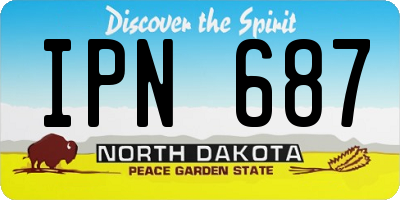 ND license plate IPN687