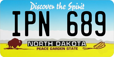 ND license plate IPN689