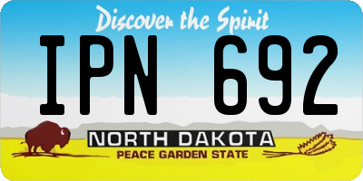 ND license plate IPN692