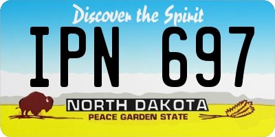 ND license plate IPN697