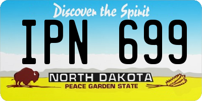 ND license plate IPN699