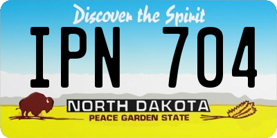 ND license plate IPN704