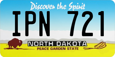 ND license plate IPN721