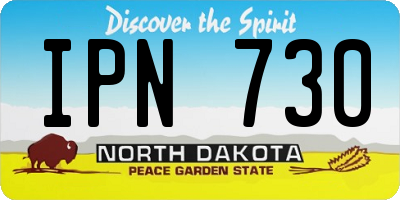 ND license plate IPN730
