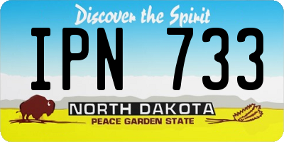 ND license plate IPN733