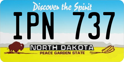 ND license plate IPN737