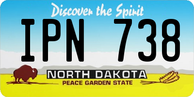 ND license plate IPN738