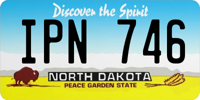 ND license plate IPN746