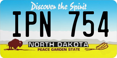 ND license plate IPN754