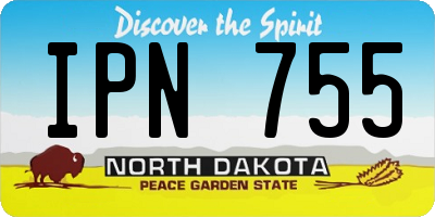 ND license plate IPN755