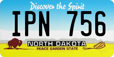 ND license plate IPN756