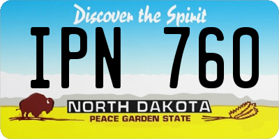 ND license plate IPN760