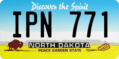 ND license plate IPN771