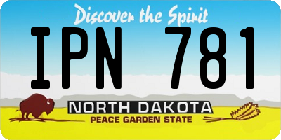 ND license plate IPN781