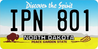 ND license plate IPN801
