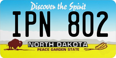 ND license plate IPN802