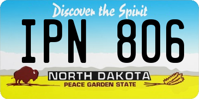 ND license plate IPN806