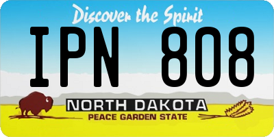 ND license plate IPN808