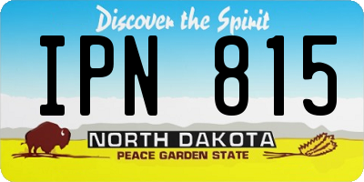 ND license plate IPN815