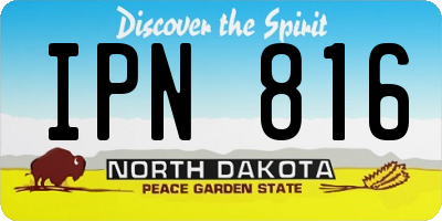 ND license plate IPN816