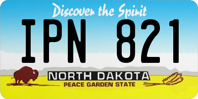 ND license plate IPN821