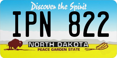 ND license plate IPN822