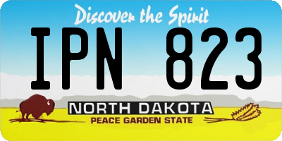 ND license plate IPN823
