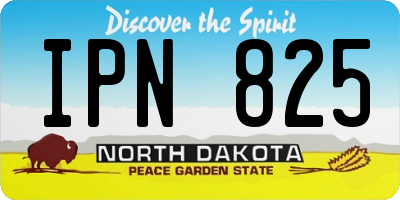 ND license plate IPN825