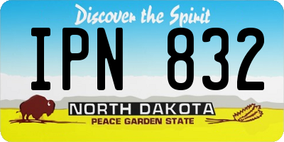 ND license plate IPN832