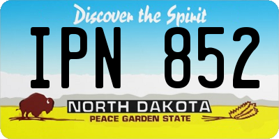 ND license plate IPN852