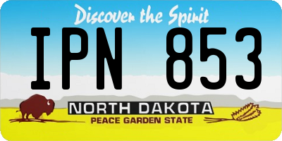 ND license plate IPN853