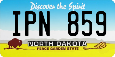 ND license plate IPN859