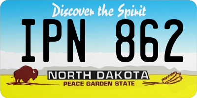 ND license plate IPN862