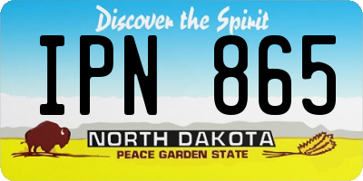 ND license plate IPN865