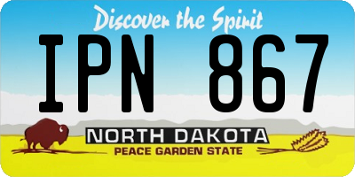 ND license plate IPN867