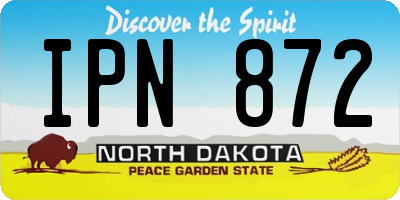 ND license plate IPN872