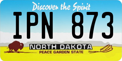 ND license plate IPN873