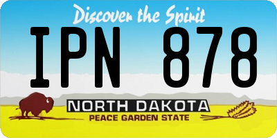 ND license plate IPN878