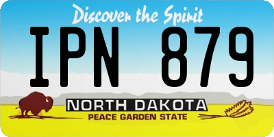 ND license plate IPN879
