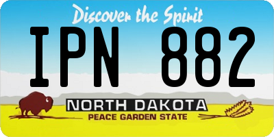 ND license plate IPN882