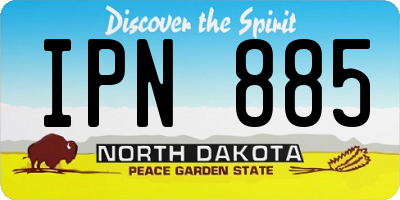 ND license plate IPN885