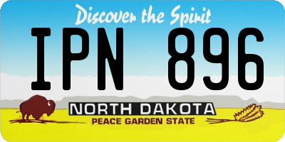 ND license plate IPN896