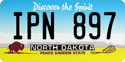 ND license plate IPN897