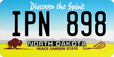ND license plate IPN898
