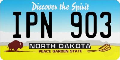 ND license plate IPN903